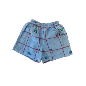 Zara embroidered chambray shorts